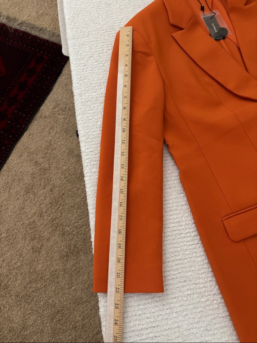 Express Orange Color Tailored Blazer - Picture 11 of 15